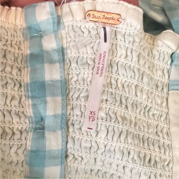 Free People Green and White Sleeveless Sundress - Picture 3 of 4